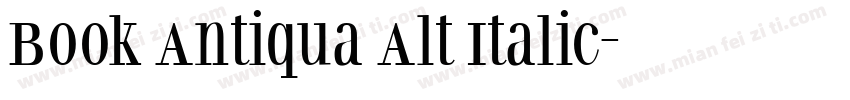 Book Antiqua Alt Italic字体转换
